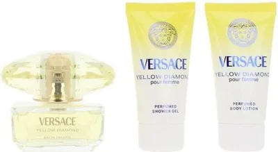 Produktbild von Versace Yellow Diamond Geschenkset Eau de Toilette 50ml/Bath & Shower Gel 50ml/Body Lotion 50ml