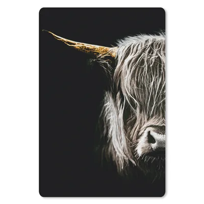 Produktbild von MuchoWow® Mauspad Mousepad Schottischer Highlander - Porträt - Hoorn 40x60 cm - Mousepads - Maus Mat - Pad - Mausunterlage - Schreibtisch Accesoire