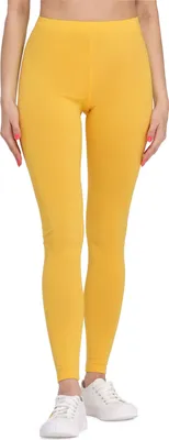Produktbild von Bellivalini Damen Lange Leggings aus Viskose BLV50-147 (Gelb, XL)