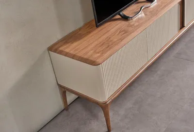 Image de Meubles TV & Armoires Meuble-paroi rtv Lowboard Armoire Meubles-parois Beige
