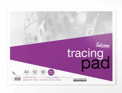 A3 Pausblock, 50 Blatt, 90 g/m², Transparentpapier