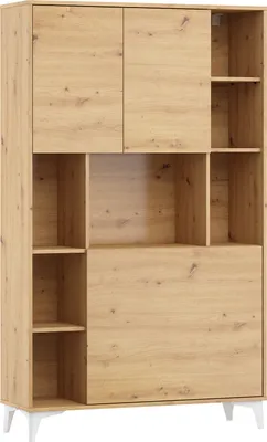 Obrázek produktu pro Skládací psací stůl MEGAN 2 police pro domácnost kancelářský počítačový stůl ARTISAN OAK / ARTISAN OAK