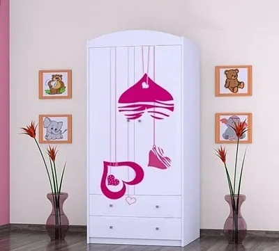 Obrázek produktu pro BDW Šatní skříň, 2 dveře, 2 zásuvky, skříň, 180x90 cm, bílá