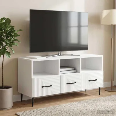 Obrázok produktu pre vidaXL TV skrinka, lesklá biela, 102 x 34,5 x 50 cm, drevotrieska