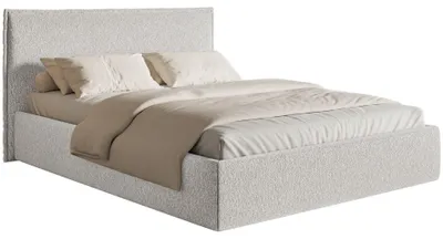 Produktbild von Selsey Softie Slim – Polsterbett 160×200 mit Bettkasten und Lattenrost, Chenille, hellgrau