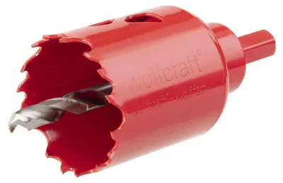Obrázek produktu pro wolfcraft GmbH 5469000, Samostarný, Vrtačka, Sádrokarton, Neželezité kovy, Plast, Překližka, Ocel, Dřevo, Červená, Bimetalový, Vysokorychlostní ocel (HSS)