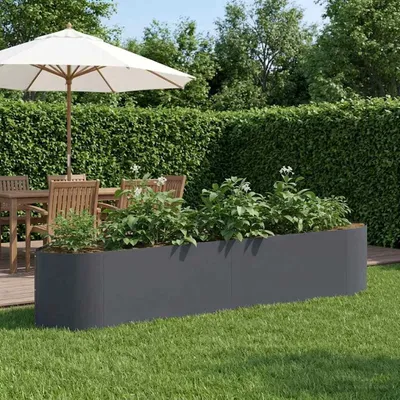 Produktbild von Möbel Hochbeet im Garten Anthrazit 220 x 40 x 40 cm Stahl - Beete CC2669