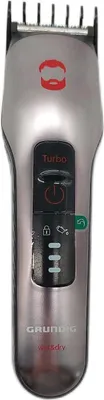 Obrázek produktu pro Zastřihovač vlasů a vousů GRUNDIG ProClub MC 8030, se senzorem BeardCare, technologie titanových čepelí, 2 hřebeny pro různé délky střihu, dlouhá doba chodu, Wet & Dry, tmavě matný chrom/červená barva