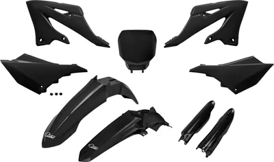 Produktbild von Verkleidungskit UFO PLAST 9-teilig Verkleidungssatz Kunststoff mit Gabelschutz für Yamaha YZ WR 125 / 250 ccm Bj. 2022 - 2026, Farbe:schwarz