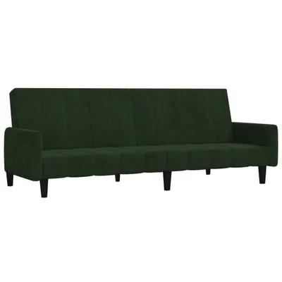 Produktbild von Schlafsofa 2-Sitzer Dunkelgrün Samt
