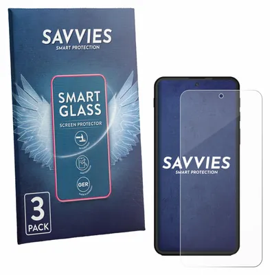 Produktbild von 3x Savvies Schutzglas Folie für Shiftphones Shiftphone 8.1 9H Panzer Schutzfolie Glas Displayschutz klar transparent