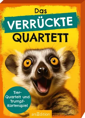 Produktbild von Ars Edition Kartenspiel Ungewöhnliche Tiere Quartett Trumpfspiel für Kinder ab 8 Jahren