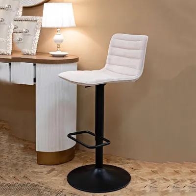 Immagine prodotto di Essaou - Sgabello, 43x50x86h cm Bianco Crema, Regolabile