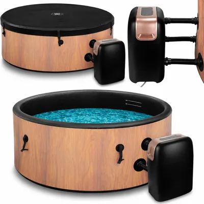 Immagine prodotto di Vasca idromassaggio gonfiabile COIL, piscina con idromassaggio, modello extra sottile, per uso interno ed esterno, 6 persone, 175 cm, Tahiti