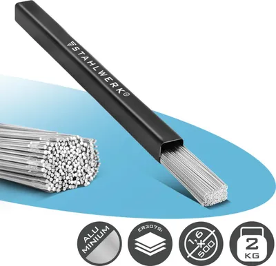 Produktbild von STAHLWERK Schweißstäbe ER4043Si5 Aluminium hochlegiert / Ø 1,6 mm x 500 mm 2 kg