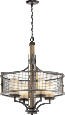 Obrázek produktu pro Iron, Wood & Marble – čtyřramenný lustr