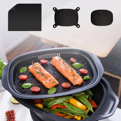 Produktbild von mixcover original Dauerbackfolie - Backpapier für Varoma Einlegeboden passend für Thermomix TM7 - wiederverwendbar und nachhaltig
