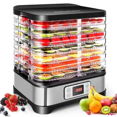 Lebensmittel-Dehydrator 8 Etagen 400 W BPA-frei Timer