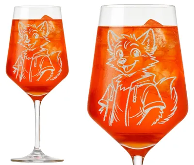 Produktbild von Valhalla Weinglas Fyxlo Gravur 1 Stück 350ml Transparent Handarbeit