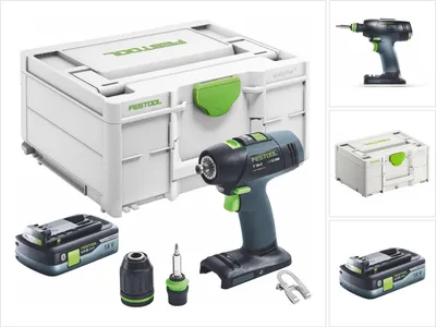 Produktbild von Festool T 18+3 Basic-4,0 Akku Bohrschrauber 18 V 50 Nm Brushless ( 577051 ) + 1x Akku 4,0 Ah + Systainer - ohne Ladegerät