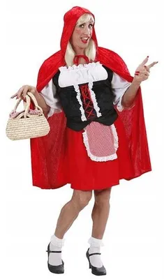 Obrázek produktu pro "RED COAT" (halenka s korzetem, sukně se zástěrou, kabát s kapucí) - velikost: XL