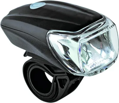 Image de Procraft, phare avant LED Eco 25/15 Lux, noir - conforme à la réglementation allemande StVZO, portée lumineuse : 90 mètres, lumière blanche.