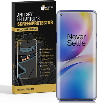 Produktbild von 2x 9H Panzerglas für OnePlus 8 Pro FULL CURVED PRIVACY ANTY-SPY Displayschutz Panzerfolie Schutzfolie Hartglas Schutzglas Displayglas Tempered Glasfolie Sicherheitsglas Echtglas Blickschutz