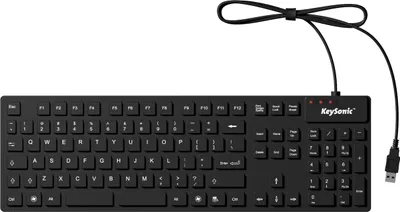 Immagine prodotto di KEYSONIC Silikon Keyboard KSK-8030" schwarz (28035)