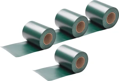 Obrázek produktu pro TolleTour pásy pro ochranu soukromí PVC dvojité pletivo pro větrný plot 4 role á 50m x 19cm zelená