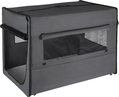 Immagine prodotto di Cassa per cani - Grigio - Box per il trasporto in auto - Cuccia da viaggio pieghevole - 91,4x63,5x63,5 cm