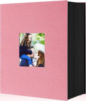 Obrázok produktu pre XXL fotoalbum 1000 fotografií formátu 10x15 v ľanovom zasúvacom albume na výšku - ružový