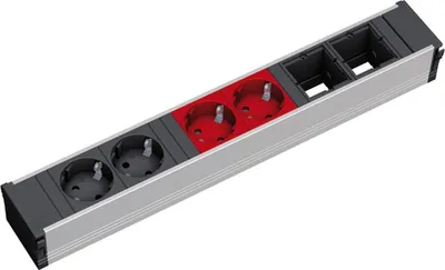 Obrázok produktu pre Bachmann 912.025, Modulárny, Čierna, Červená, 4 AC zásuvky/AC zásuviek, Typ F