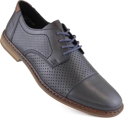 Produktbild von Rieker fsk herren halbschuhe Schnürer dunkelblau in Gr. 42