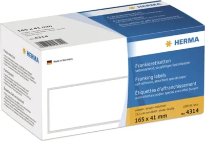 Produktbild von Frankier-Etiketten 165x41mm einzeln mit Abziehlasche VE=12x1000 Stück