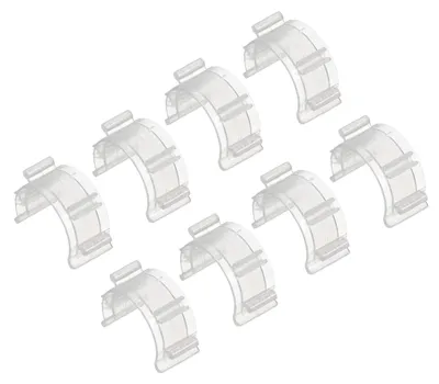 Spulenclips, 50 Stück, Kunststoff, transparent, 18 mm