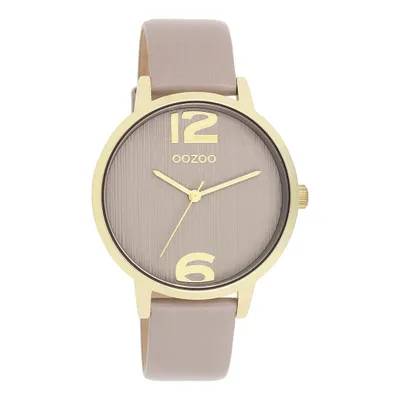 Produktbild von Oozoo Armbanduhr taupe braun Leder Timepieces Damen Analog-Quarzuhr UOC11342