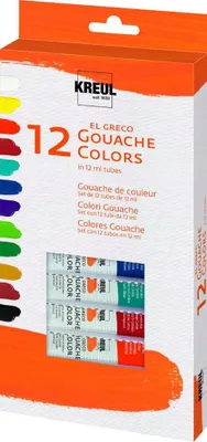 Produktbild von KREUL Gouachefarbe el Greco 12 ml 12er-Set