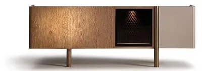 Produktbild von Designer Sideboard mit Spiegel Modern Wohnzimmer Möbel.