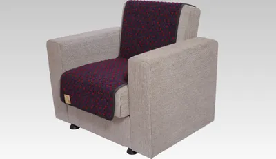 Produktbild von Sesselschoner Wolle Noppen anthrazit 150 cm x 50 cm