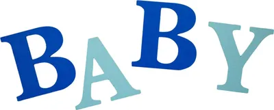 Produktbild von Oblique Unique BABY Holz Buchstaben Set Tischdeko Baby Shower Party Kinderzimmer Deko blau