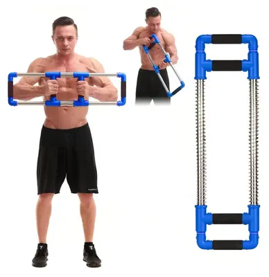 Obrázek produktu pro Posilovací tyč pro cvičení břicha – modrá – odpor 20-50 kg