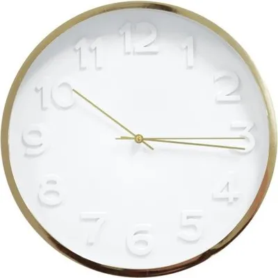 Produktbild von Wanduhr, rund, goldfarben