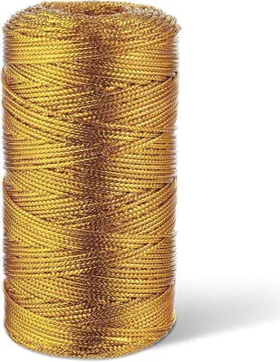 Produktbild von Goldschnur 15 mm 200 m für Bastelprojekte und Weihnachtsdekoration