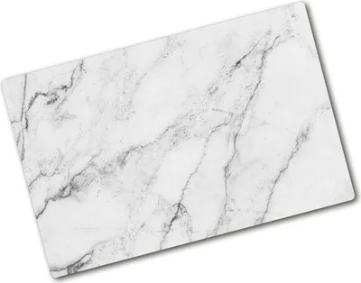 Produktbild von Tulup Glas Herdabdeckplatte - 80x52 cm - Glaskeramikkochfeld-Abdeckung Spritzschutz Glasabdeckplatte - Einteilig - Sonstige - Marmor - Weiß