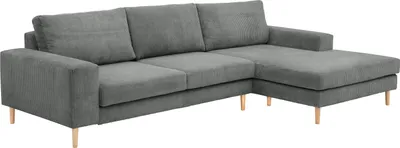 Produktbild von Max Winzer Sofa 2,5-Sitzer links / Longchair rechts Florian - Cordstoff anthrazit - Maße: 294 x 175 x 87 cm