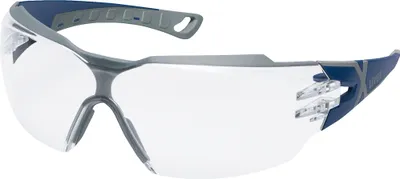 A pair of safety glasses on a white background.