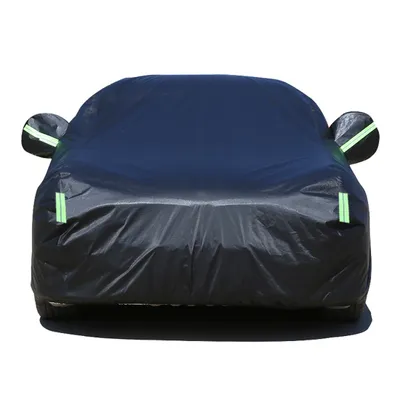 Produktbild von Ganzgaragen, Autoplane, Autoabdeckung, Wasserdicht, Autohülle, Staubdicht, Kratzfest, Reflektorstreifen, UV-Schutz-Vollgarage, 530×200×150 cm, Schwarz