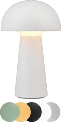 Produktbild von LED Akku Tischleuchte, Tischlampe, kabellos, aufladbar, 4-fach Touch, dimmbar, In- & Outdoor, weiß, lightling Lennox