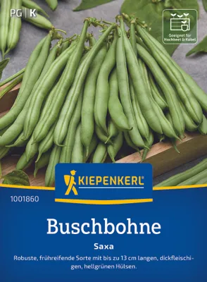 Produktbild von Kiepenkerl Buschbohnensamen Saxa Phaseolus vulgaris nanus 6-8 lfd. Meter