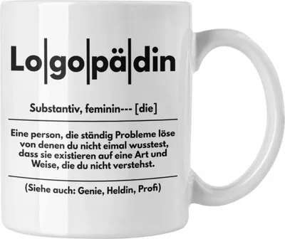 Produktbild von Trendation - Logopädin Definition Tasse Geschenk Logopädie Logopäde (Weiß)